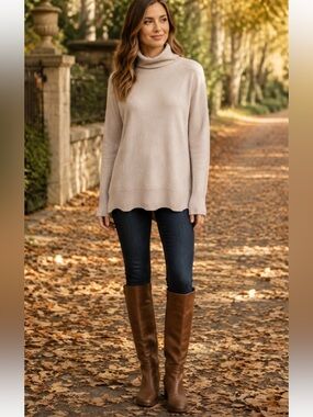 INHABIT Cashmere Turtleneck Rollneck Sweater